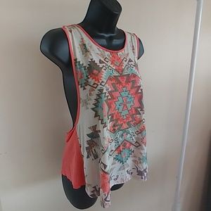 Tribal Aztec Bohemian Design Tank Top